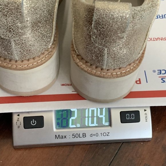 Dolce Vita Womens Glitter Gold Leather Casual Platform Sneakers Toyah Size 9 - Picture 13 of 13